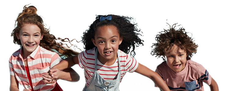 Children running outdoors