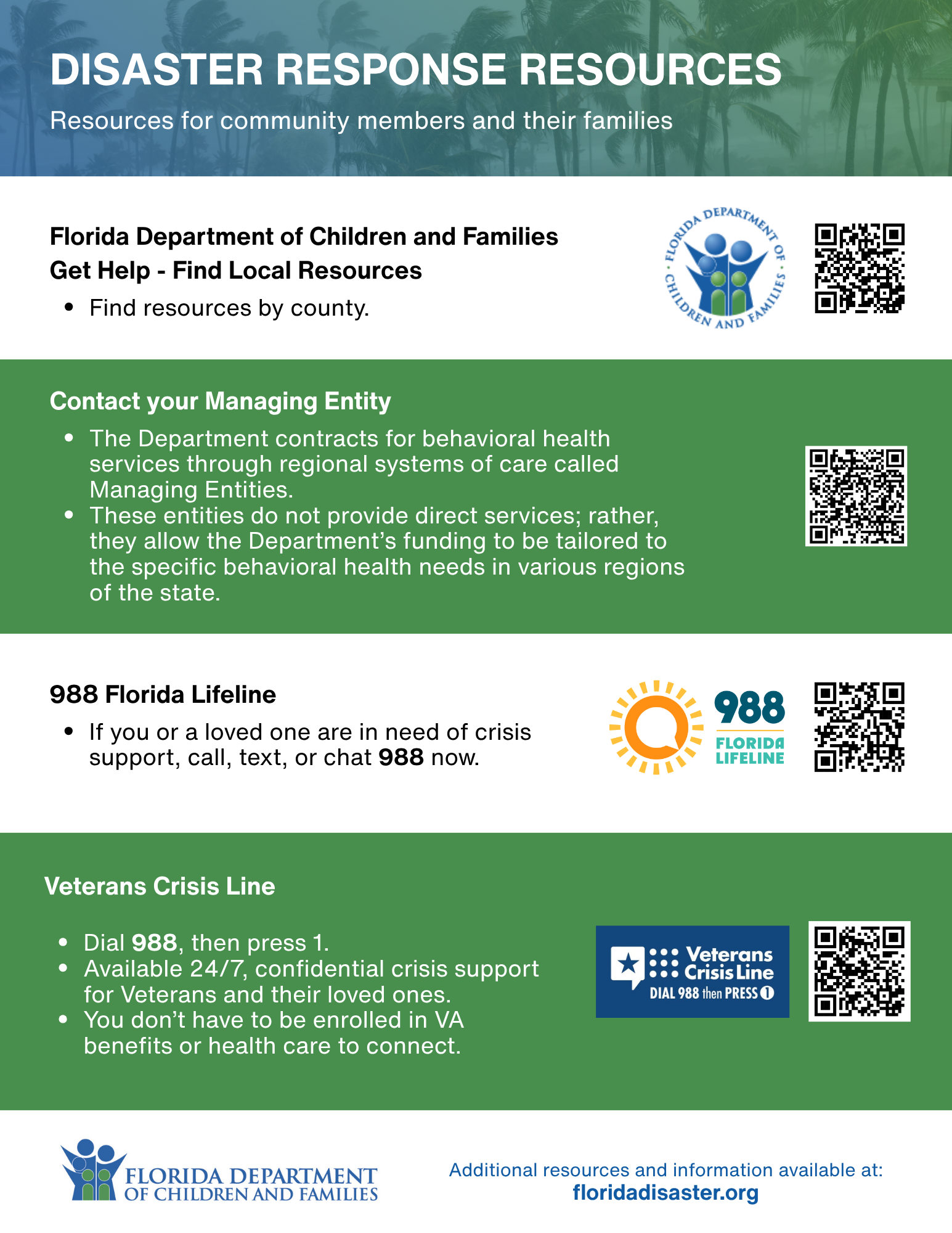 Resources for community members and their families