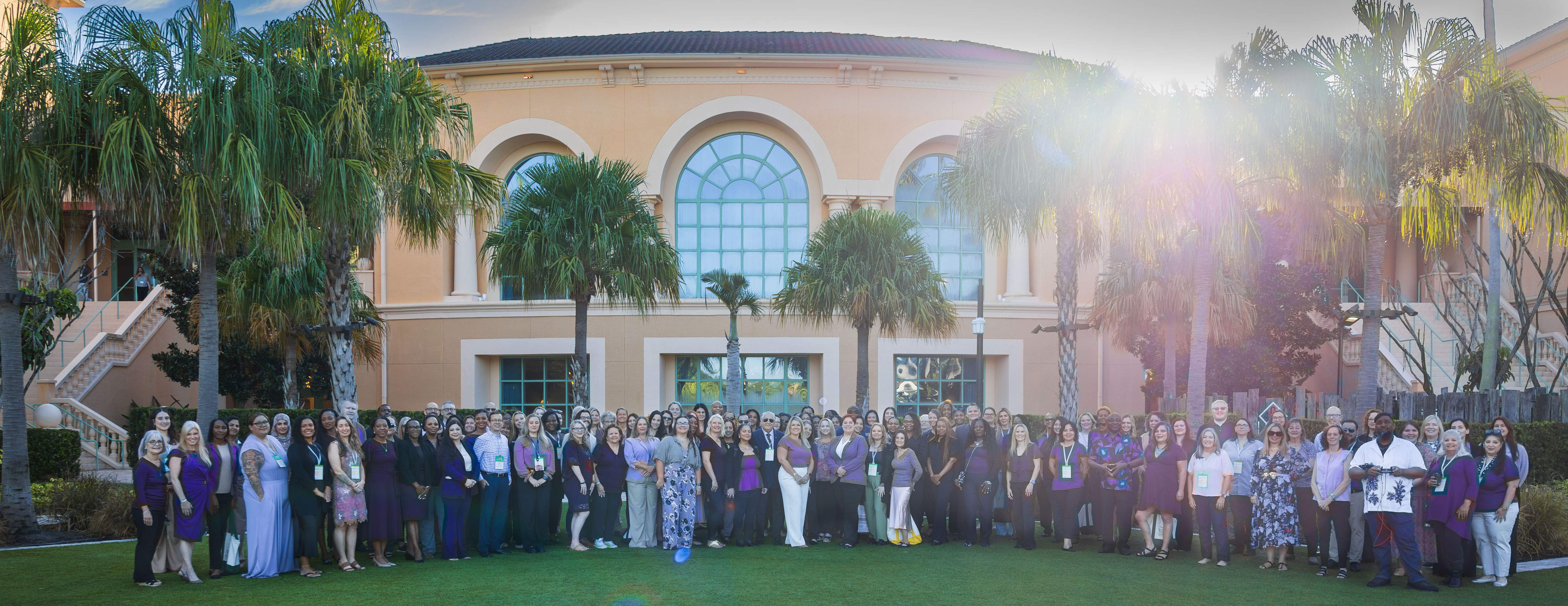 Attendees wear purple at the 2026 Children and Families Summit in honor of Suicide Prevention Month, showing their commitment to raising awareness and supporting prevention efforts.