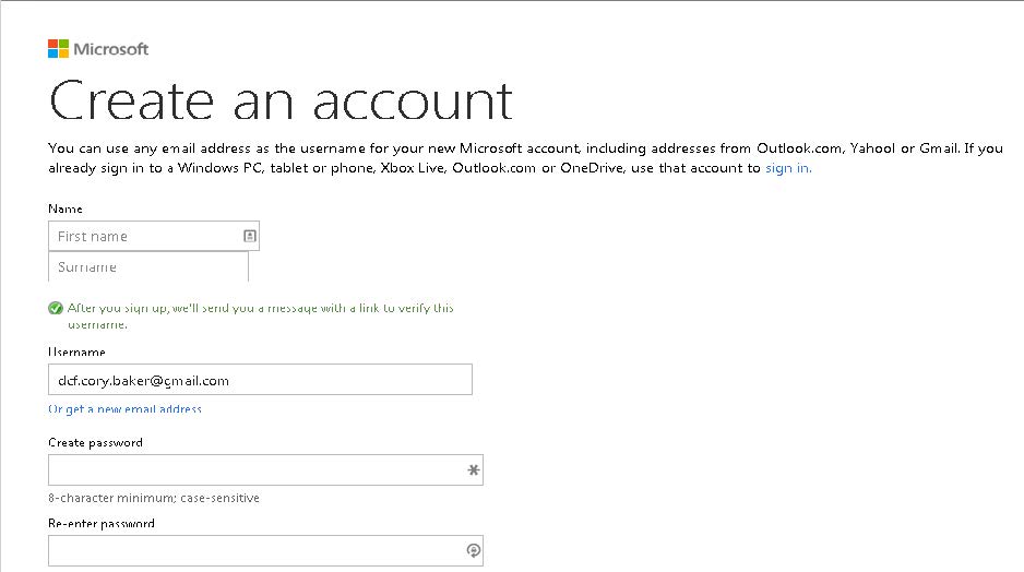 image of account detail window