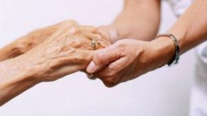 two people holding hands