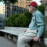 Man on bench