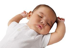 sleeping baby asian